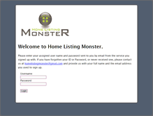 Tablet Screenshot of homelistingmonster.com